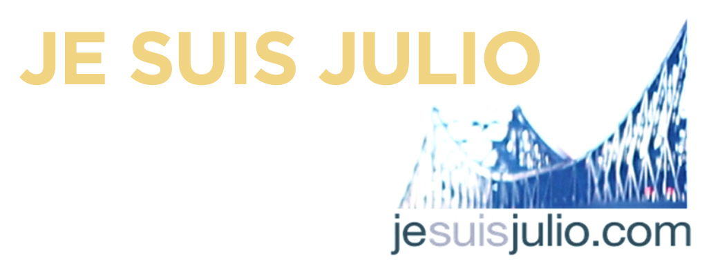 Je suis Julio Logo Blue and Yellow